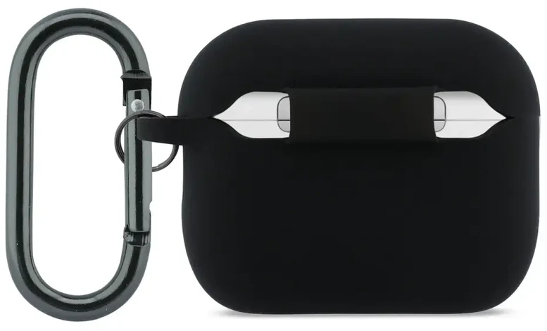 Dėklas Lacoste Liquid Silicone Croc Logo Case for AirPods Pro 3 Juodas