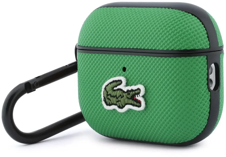 Lacoste Petit Pique Croc Logo Patch dėklas AirPods Pro 3 ausinėms Žalias