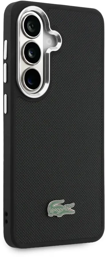 Dėklas Lacoste Petit Pique Metal Logo phone case for Samsung Galaxy S26+ (S947) juodas