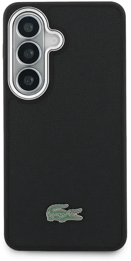 Dėklas Lacoste Petit Pique Metal Logo phone case for Samsung Galaxy S26+ (S947) juodas