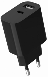Gembird 2 prievadų universalus USB įkroviklis (A+C), 2,4 A | TA-UC-2AC12-01-BK