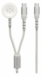 Swissten 2in1 belaidis įkroviklis, skirtas Apple Watch ir USB-C / USB-C / 1,2 m