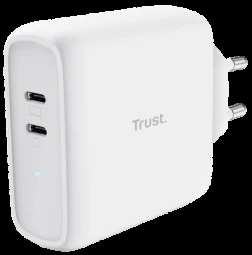 TRUST įkroviklis MAXO 65W, 2x USB-C, baltas