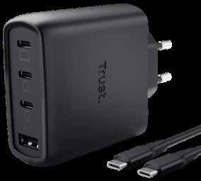 „Trust Maxo 65W“ universalus Juodas AC greitas įkrovimas vidaus patalpoms