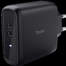 Įkroviklis Trust MAXO 65 W 2x USB-C Juodas (25380)