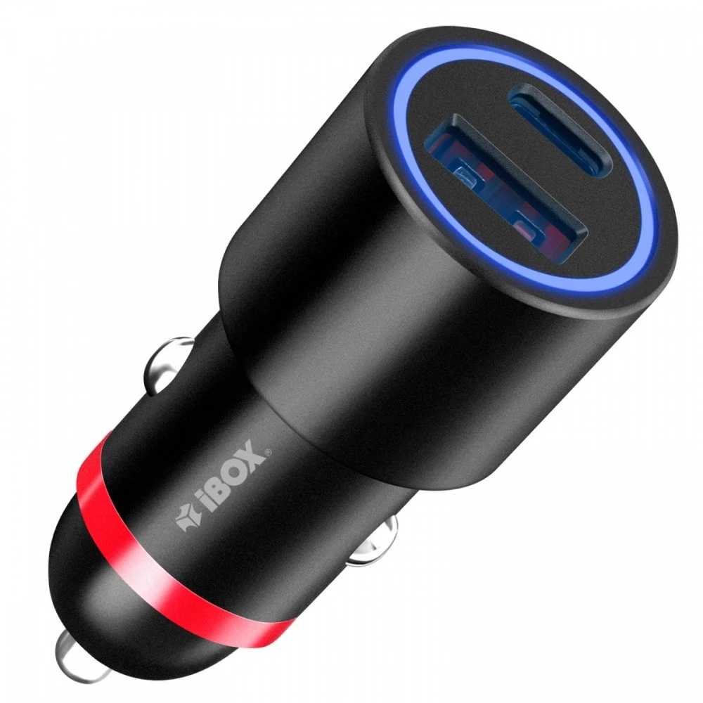 Mobilus Įrenginys - iBox ICC20 60W Dual USB QuickCharge Cigar Lighter Juodas