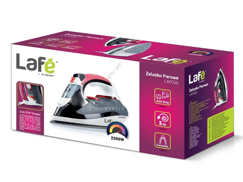 Lafe Garinis lygintuvas LAF02b juodos ir raudonos spalvos