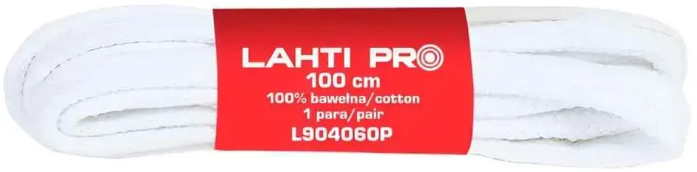 Lahti Pro Batų raišteliai Plokšti 100 cm Balta