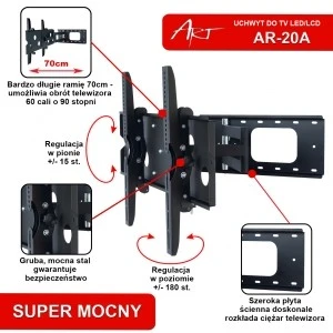 ART RAMT AR-20A laikiklis AR-20A skirtas LCD/LED/Plasma 32-60 60kg vertikaliai / horizontaliai