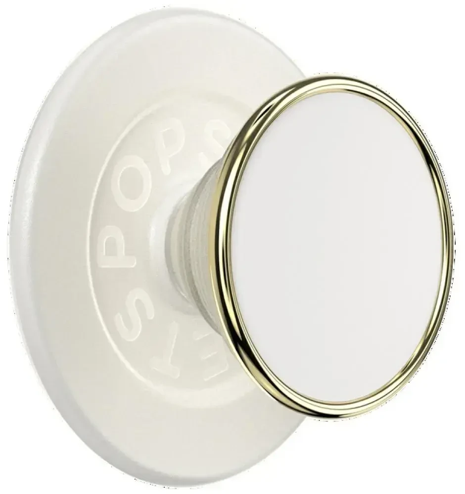 Laikiklis ir stovas telefonui „Popsockets Round Luxe Coconut Creme Enamel MagSafe“ smėlio spalvos 8