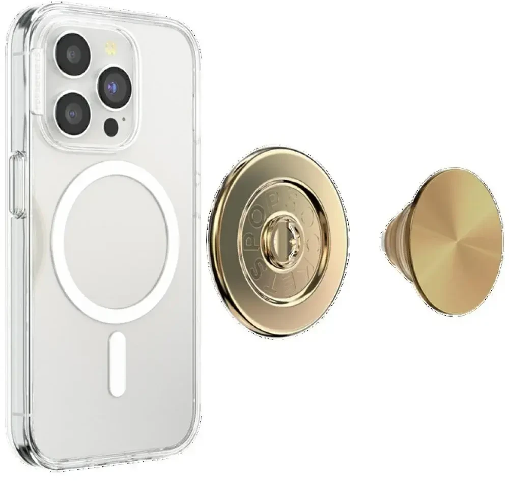 Laikiklis skirtas telefonui Popsockets Round Radial Gold Aluminum MagSafe 807259