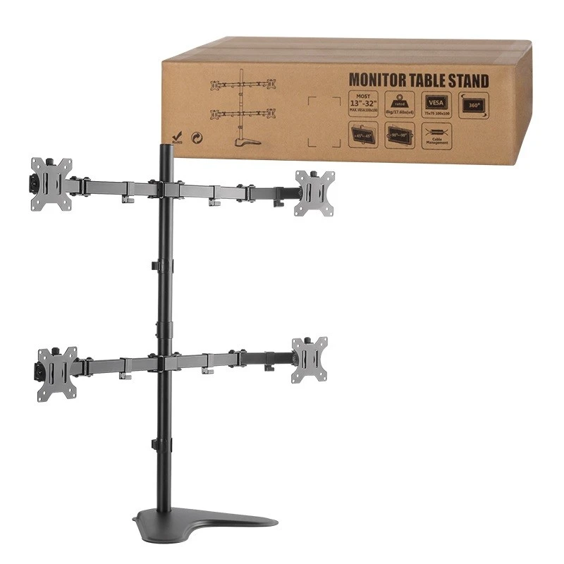 Logilink BP0046 Quad Monitorius stalinis stovas 13"-32" | Logilink | Stalinis laikiklis | BP0046 | 13-32" | Maksimalus svoris (talpa) Kiekvienos rankos keliamoji galia: Maks. 8kg kg | Juodas