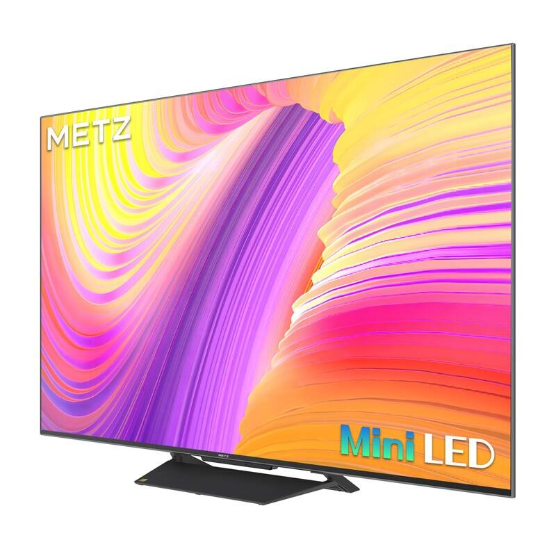 Televizorius Metz 65", UHD, Google TV, Juodas, miniLED 120Hz, DV IQ, 550/1000nits, DA, AV1, 2x15W, Energy F, BT5.1 WiFi5G, 3 HDMI 2.1, 2xUSB, 24 months