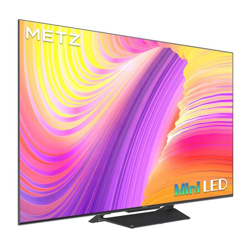 Televizorius Metz 65", UHD, Google TV, Juodas, miniLED 120Hz, DV IQ, 550/1000nits, DA, AV1, 2x15W, Energy F, BT5.1 WiFi5G, 3 HDMI 2.1, 2xUSB, 24 months