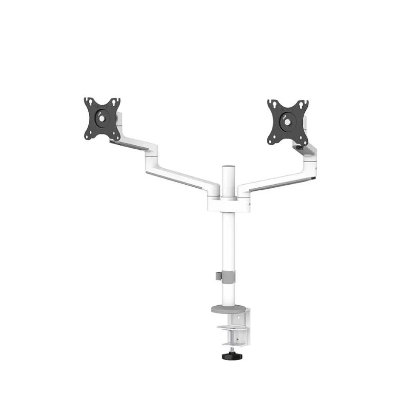 Laikiklis NEOMOUNTS SCREEN STALO MONTAVIMAS DVIEJIEMS MONITORIAMS, Baltas (CLAMP+GROMMET)