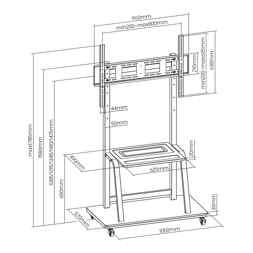 Laikiklis Sbox FS-1035 (37-100/150kg/800x600)
