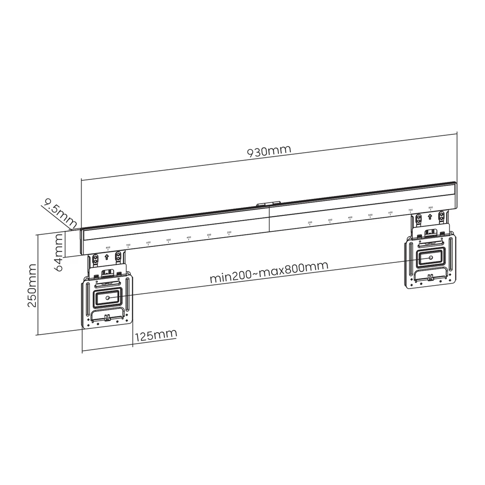 Laikiklis Sbox PLB-1948 (43-100/75kg/800x600)