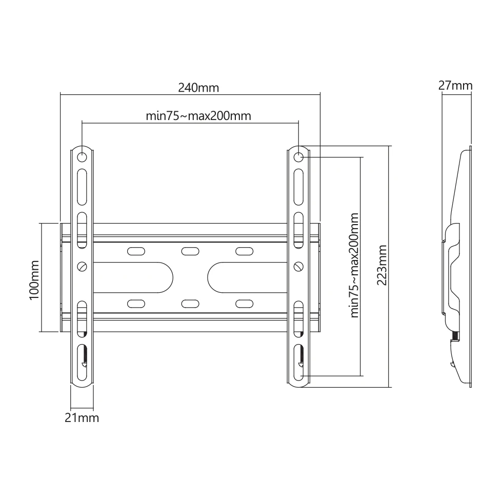 Laikiklis Sbox PLB-2522F-2 (23-43/45kg/200x200)