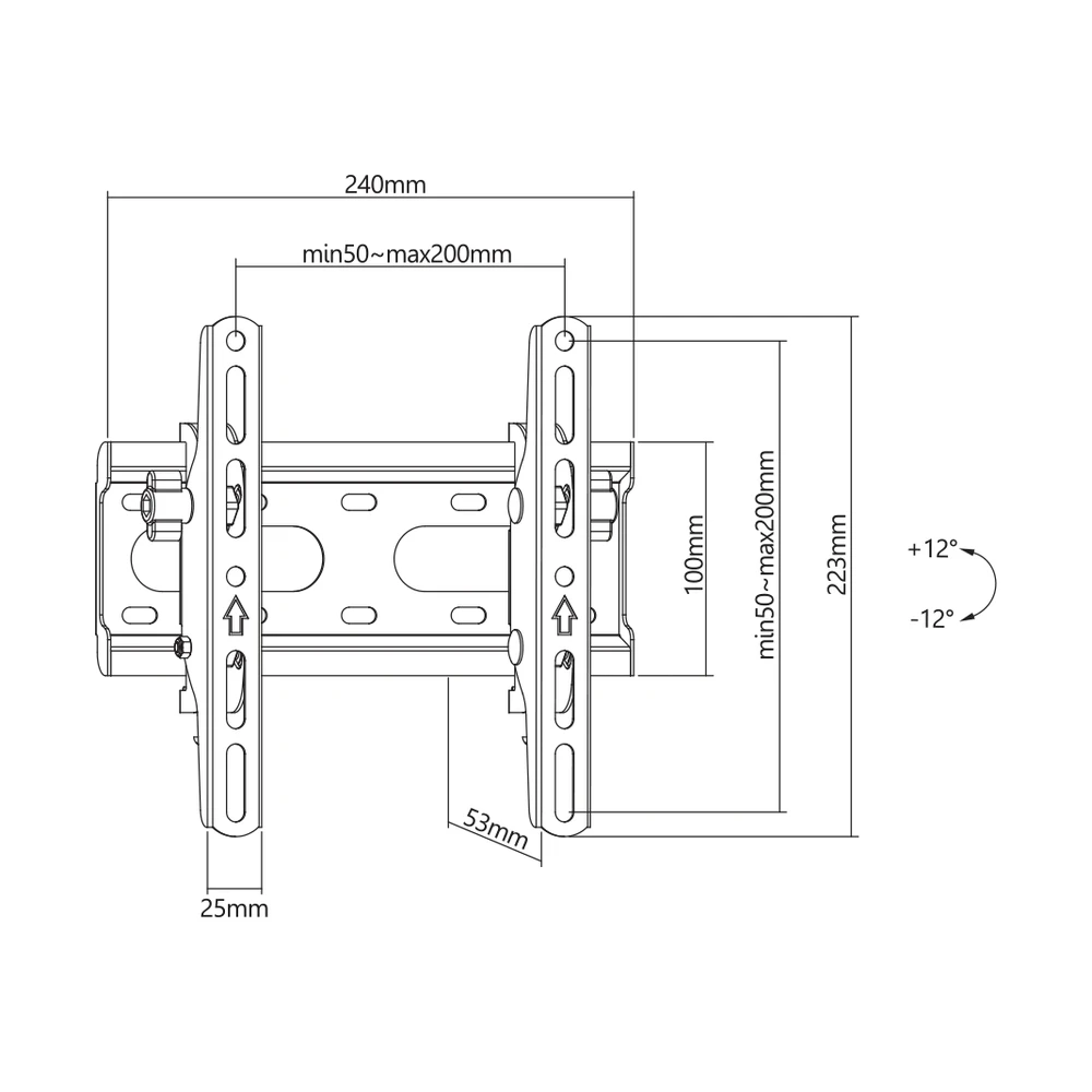 Laikiklis SBOX PLB-2522T-2 (23-43/45kg/200x200)
