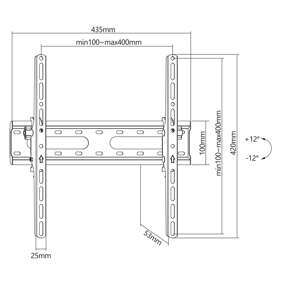 Laikiklis Sbox PLB-2544T-2 (32-70/45kg/400x400)