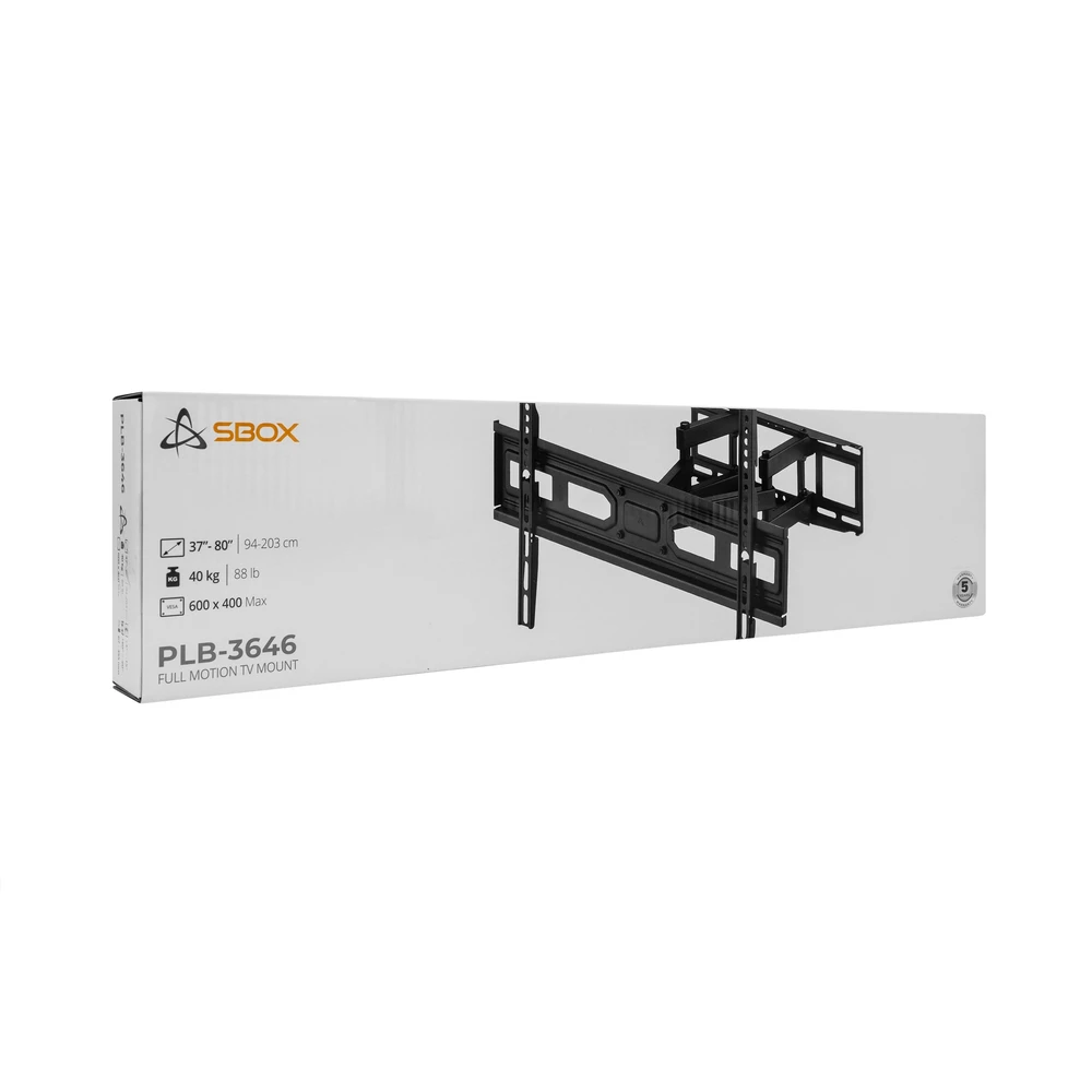 Laikiklis SBOX Wall Mount 37"-80",Tilting, juodos spalvos (PLB-3646-2)