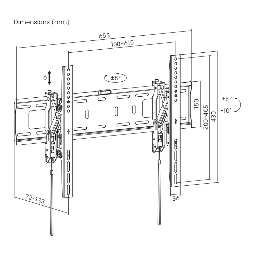 TV laikiklis Sbox PLB-6546T-2 (37-80/75kg/600x400)
