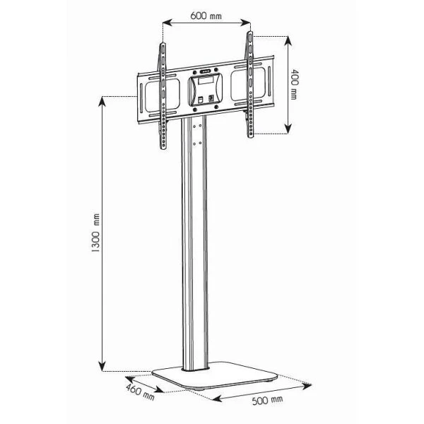 Laikiklis TECHLY 028863 Techly Floor stovas televizoriui LCD/LED/Plasma 32-70 50kg VESA reguliuojamas