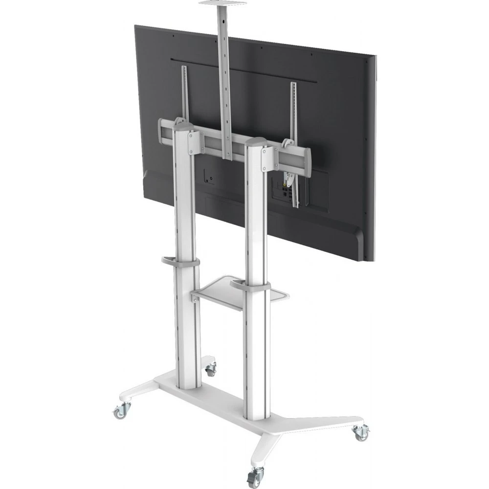 Techly TV laikiklis Mobilus TV laikiklis 70-120" iki 140kg reguliuojamas su 2 lentynomis