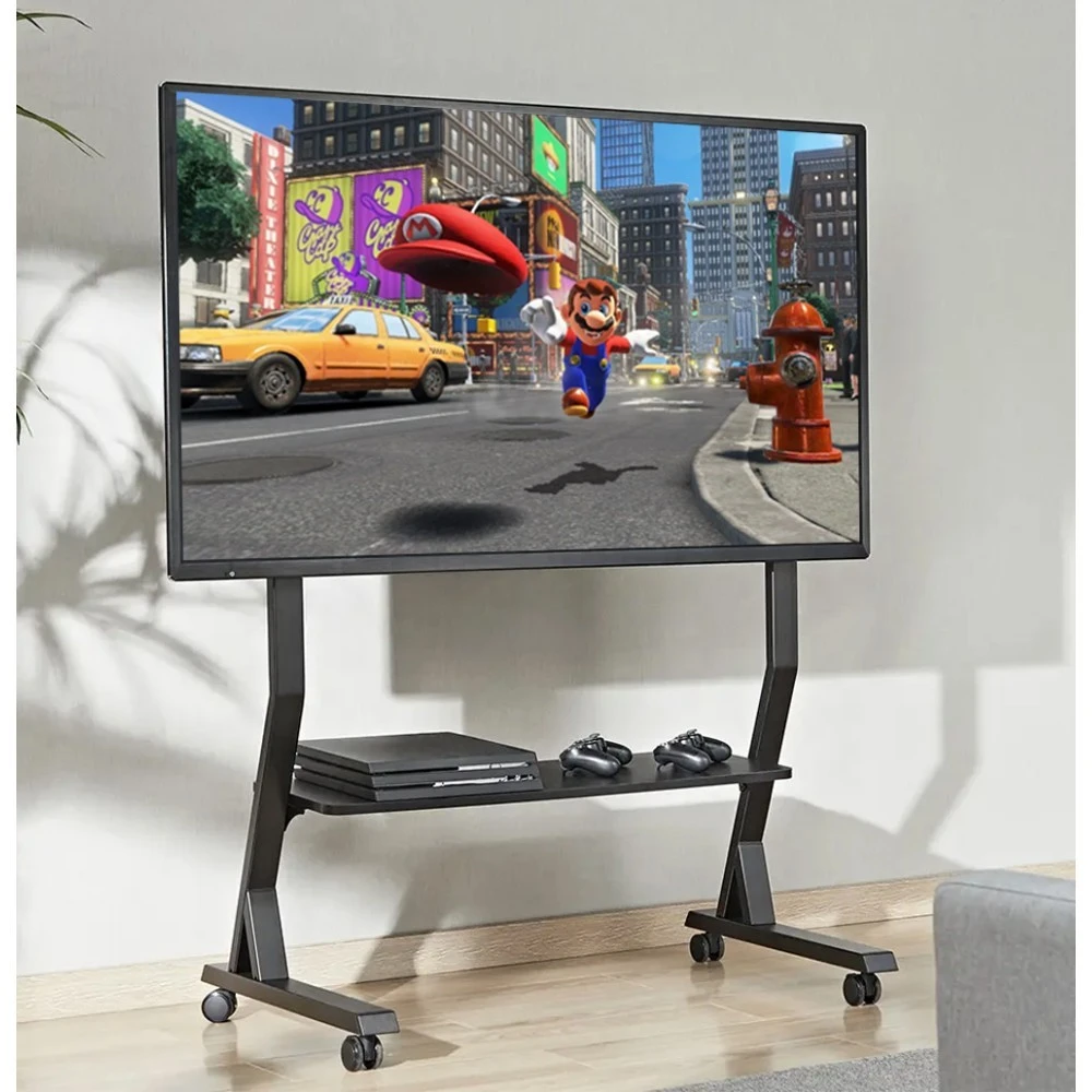 Laikiklis TECHLY grindų stovas su lentyna 45-90 colių LCD/LED/plazminiam televizoriui