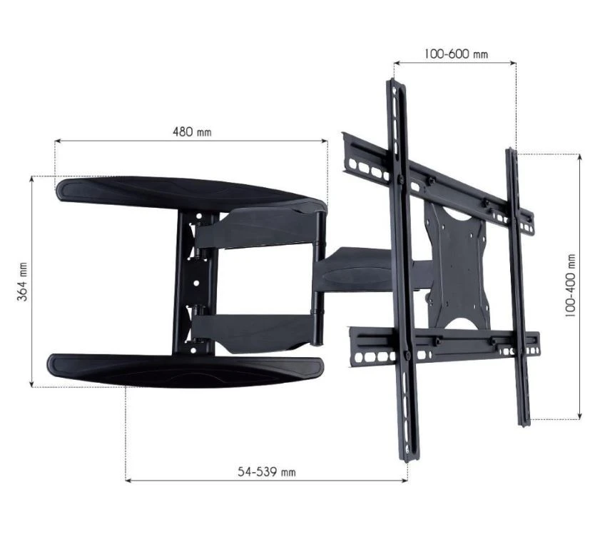Techly Laikiklis ścienny LCD TV LED 40''-65'' FullMotion juoda