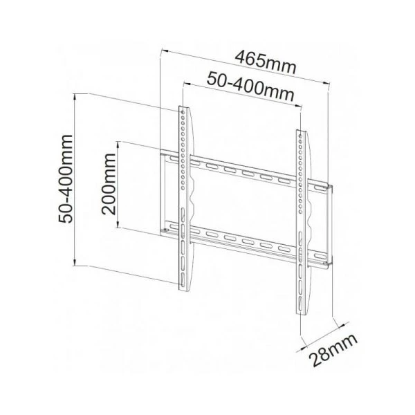 Techly ICA-PLB 162M televizoriaus laikiklis 139,7 cm (55") Juoda
