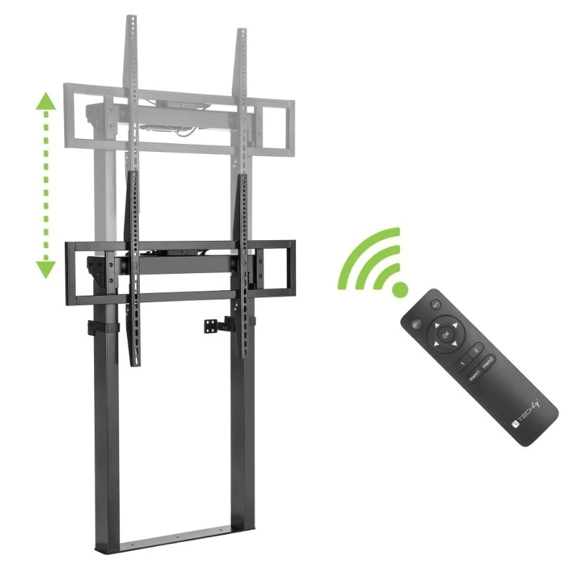 Techly TV laikiklis Grindinis TV stovas 55-100", iki 120 kg, elektrinis, su nuotolinio valdymo pulteliu