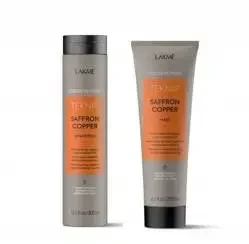„Lakmé Teknia Color Refresh“ šafrano ir vario spalvos plaukų pakuotė, 300 ml +, 250 ml