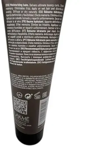 Lakmé K.Finish Rings Curl Flexible Balm balzamas garbanotiems ir banguotiems plaukams, 150 ml
