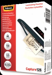Fellowes Laminavimo popierius A6 Glossy 125micron