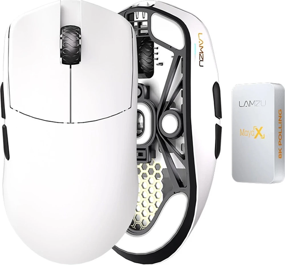 Lamzu MAYA X Wireless 8K Baltas (Balta) Belaidė Žaidimų Pelė