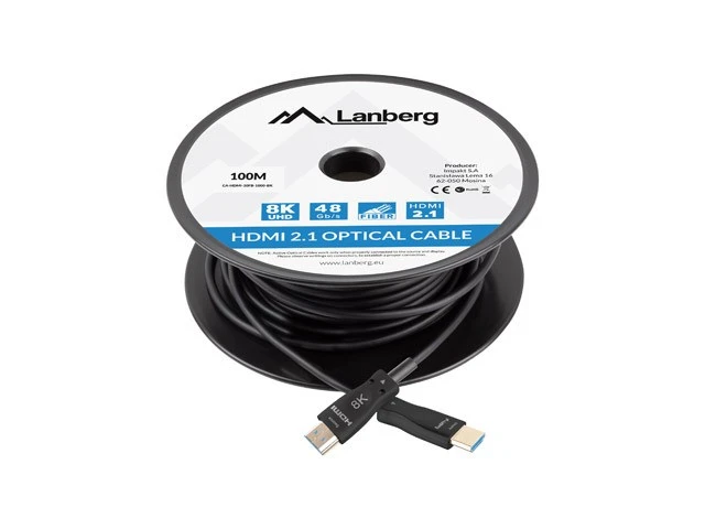 LANBERG HDMI v2.1 8K M/M kabelis 100m optinis AOC