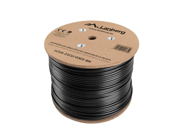 LANBERG LCU6-21CU-0305-BK UTP suvytas kabelis CU OUTDOOR kat. 6 305 m Judas