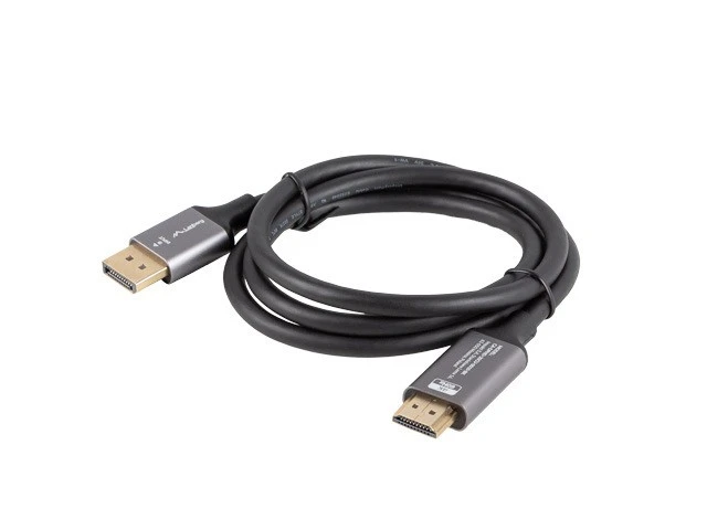 DisplayPort į HDMI laidas su metaliniais antgaliais