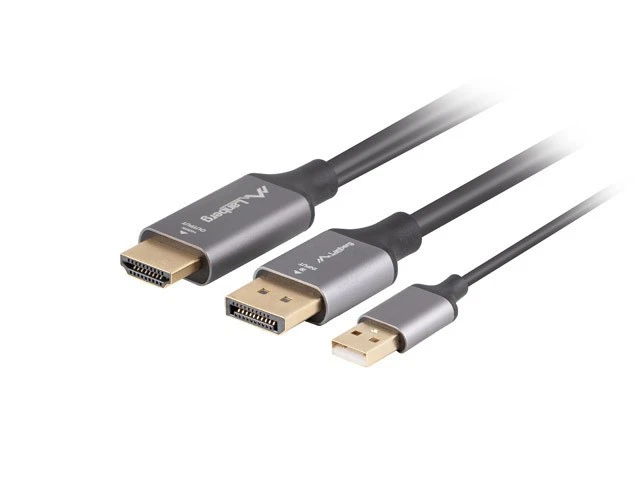 Lanberg HDMI (M) į DisplayPort (M) kabelis 4K, Juodas | CA-HDDP-20CU-0018-BK | 1.8 m