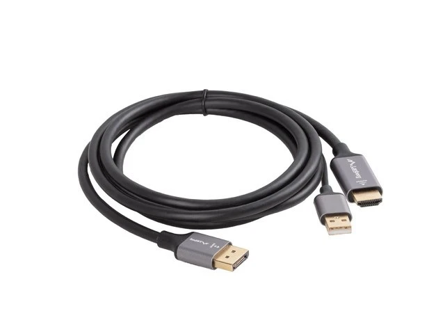 HDMI į DisplayPort laidas su USB jungtimi