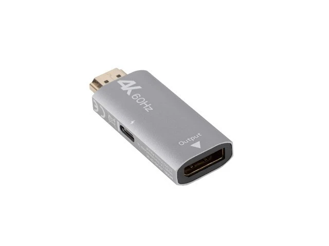 Lanberg Adapteris HDMI(M) - DisplayPort(F) 4K sidabrinė