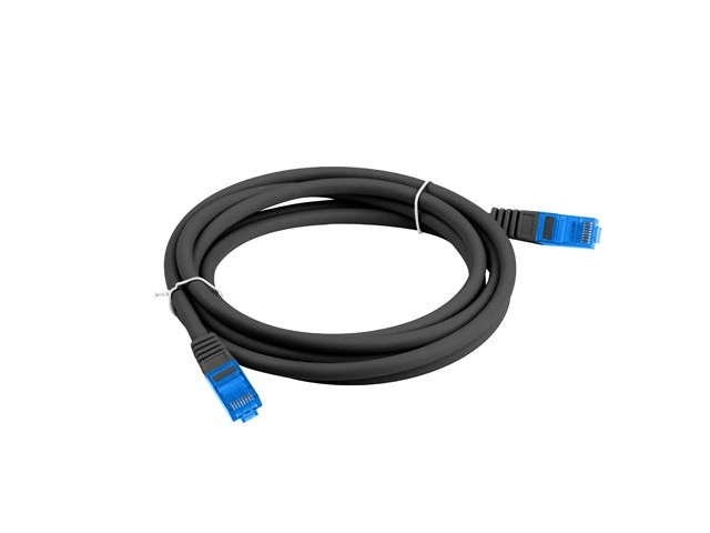 LANBERG patchcord cat.6A FTP LSZH CCA 15m juodas