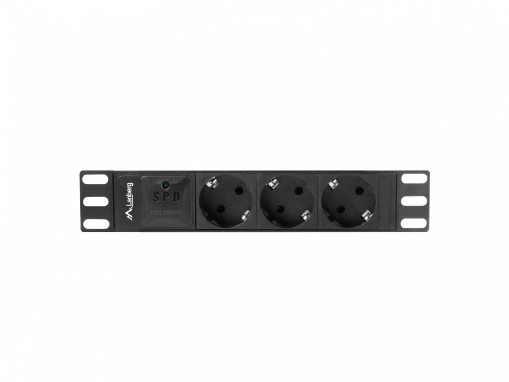 LANBERG PDU-03F-0200-IEC-BK PDU 10 1U 10A 3x 230v Schucko 2m Juodas