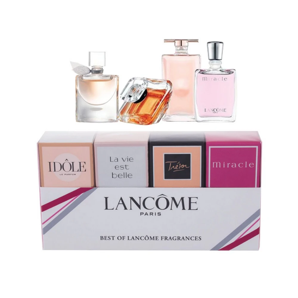 Kvepalų rinkinys moterims Lancome The Best Of Lancome Fragrances (kvepalai Idole EDP, 5 ml + kvepalai La Vie Est Belle EDP, 4 ml + kvepalai Tresor EDP, 7,5 ml + kvepalai Miracle EDP, 5 ml)