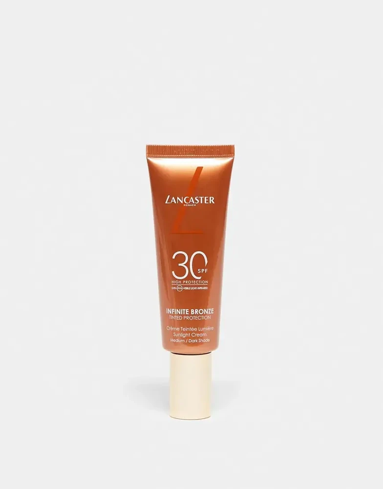 Lancaster Infinite Bronze Sunlight Kreminis SPF 30 apsauginis veido kremas su spalva, atspalvis: Light, 50 ml