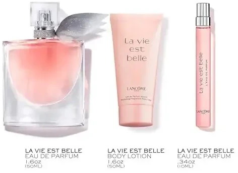 Lancome La Vie Est Belle Giftset rinkinys moterims (EDP, 50 ml + EDP, 10 ml + kūno losjonas, 50 ml)