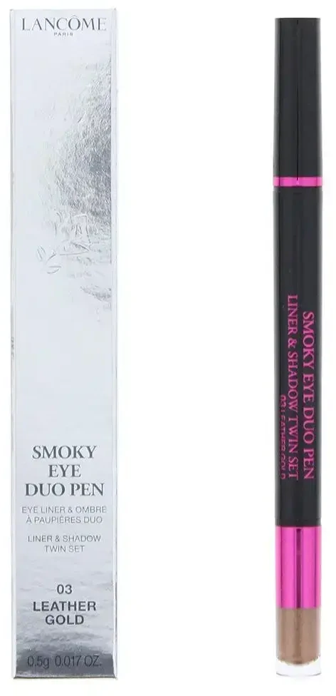 Lancome Smoky Eye Double-Ended Liquid Akių apvadas & Kreminis Eyeshadow Pieštukas 2-In-1 03 Leather Gold 0.5 g