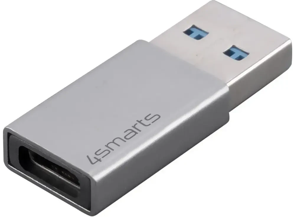Adapteris 4smarts Passive USB-A 3.0 į USB-C, 2 vnt., sidabrinis