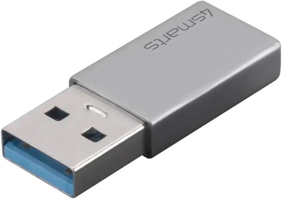 Adapteris 4smarts Passive USB-A 3.0 į USB-C, 2 vnt., sidabrinis